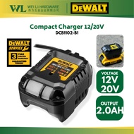 DEWALT  DCB1102-B1 XR 2A Compact Charger (12V/20V)/DEWALT Charger/Beteri Charger