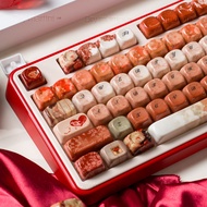 Rose Oil Painting Keycap MOA Profile 130 Keys PBT Five-sided Dye Sublimation Aula F75 F99 Mechanical