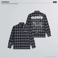 [ใหม่*] เสื้อเชิ๊ตลายสก๊อต Carnival x Oasis size L