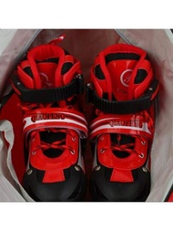 1個滾輪鞋手提包,適用於滑冰、直排輪和滾軸鞋的通用大冰鞋袋,隨機顏色