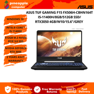 ASUS TUF F15 FX506H-CBHN164T i5 Gaming Laptop (I5-11400H, 8GB RAM, 512GB SSD, 15.6" FHD, 144Hz, RTX3050 4GB, WIN10)