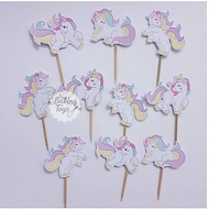 Unicorn Rainbow Cupcake Topper Birthday Cupcake Topper Birthday Cupcake Decoration/