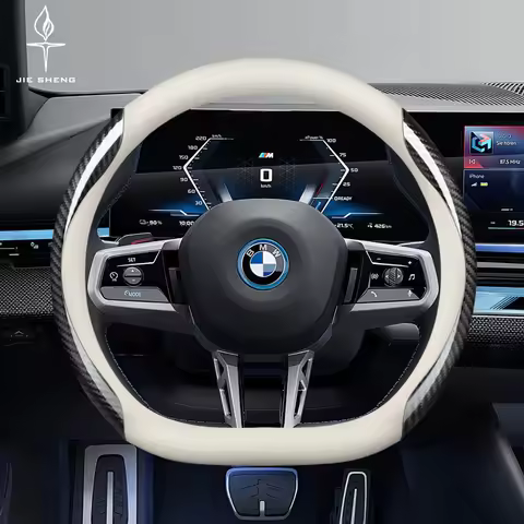 Car Carbon Fiber Leather Steering Wheel Cover For BMW M M2 M3 M4 M5 G20 G30 G42 E60 E90 E93 F10 F20 