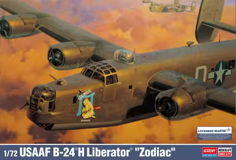 Academy Plastic Assembly Scale Model Kit 12584 American Liberator B-24H bomber 1/72