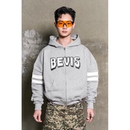 BEVIS HOODIE ZIP (GREY) - BEVIS ZIP HOODIE (GRAY)