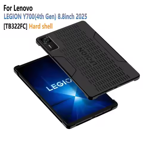 For Lenovo LEGION Y700 4th Gen Case 8.8inch 2025 TB322FC Hard PC Grid Heat Dissipation Cover Fundafo