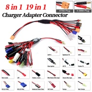 8 in 1/19 in 1Charging Adapter 4.0MM Banana Connector to EC3 XT60 TRX JST Futaba T Connect For Imax 