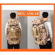 Beg Sandang Pakaian Perkhemahan Askar Besar Kalis Air 80L Military Large Backpack Outdoors Hiking Ca