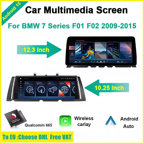 Android 15 Carplay for BMW 7 Series F01 F02 2009-2015 CIC NBT Car Multimedia Radio Video DVD Player 