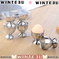 WINTE3U 4Pcs Boiled Egg Cups, Eggs Poach Stainless Steel Eggs Holder, High Quality Portable Convenie