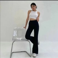 Flare pants-highwaist flare pants-highwaist cutbray culottes