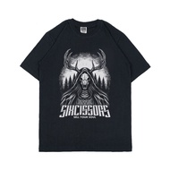 Metal t-shirt Satanic Distro t-shirt Men Women Black SIXCISSORS 666 FOREED