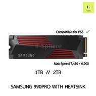 SSD M.2 Samsung 990PRO WITH HEATSINK 1TB 2TB GEN4 NVMe  (SSD M.2 SAMSUNG 990 PRO M.2 PCIe มี heatsin