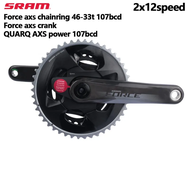 Sram Force AXS Power Crankset 2x12Speed Road Crank 172.5MM Chainring 46-33T 107BCD QUARQ AXS Power M