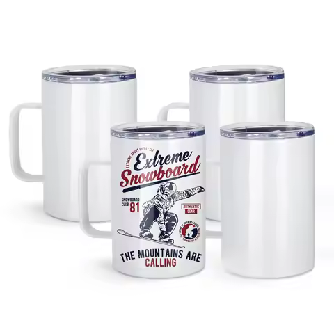 10oz/12oz/14oz/16oz Sublimation Coffee Mug with Lid Stainless Steel Sublimation Tumblers Vacuum Insu
