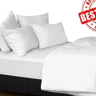 Essina Rainbow White Comforter & Fitted Bed sheet set Cadar Bedding King/Queen 4 in 1 set , Single &