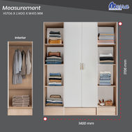Mesra-4 door wardrobe / wardrobe / almari baju / 4 pintu almari baju / ready stock /solid wood / war