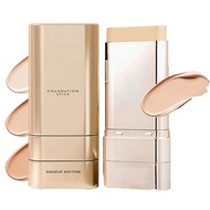 Foundation Stick 2 in 1 Foundation Stick Serum Boosted Skin Tint Balm with Brush Brightens Hydrates 