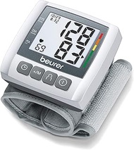 Beurer BC30 Wrist Blood Pressure Monitor, Adjust. Cuff | Automatic & Digital, 2x 60 Reading Memory, 