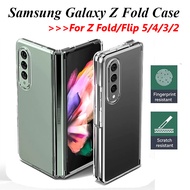 For Samsung Galaxy Z Flip 5/4/3/Samsung Z Fold 2 3 Case 5G Transparent Case Protector Shockproof PC Phone Cover Folding Case for Z Flip 4