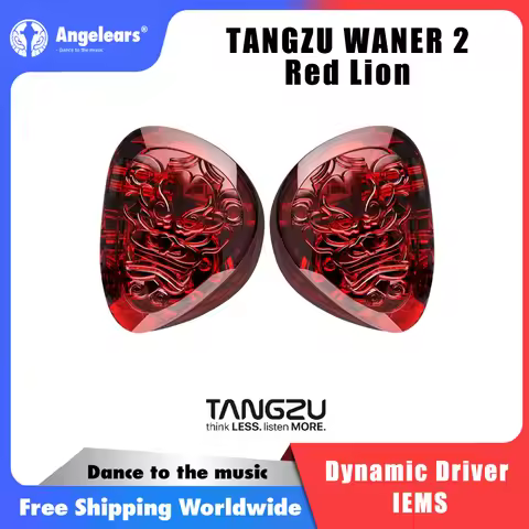 TANGZU WANER 2 Red Lion Bass Edition Dynamic Driver In-ear Earphones High-Quality Sound Comfortable 