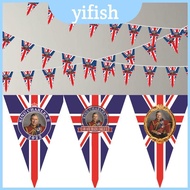 20sided 6meter Long Triangular Flags British King Charles Coronation Design