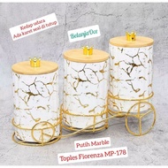 Toples Keramik Marble Set Rak Fiorenza (Ginal)