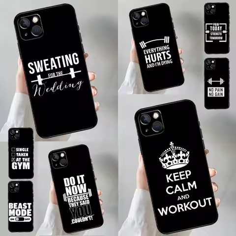 Workout Motivation fitness Gym Case For Huawei Nova Y61 Y60 Y70 Y90 Y91 Y73 9 10 SE 5T 11i 8i 3i 11 