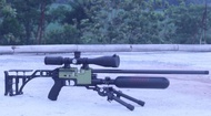 MAINAN SENAPAN ANGIN PCP PREDATOR BLACK LAVA TACTICAL ASLI