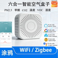 Graffiti WiFi Smart Air Box ZigBee Formaldehyde VOC Temperature Humidity CO2 Gas Detector PM2.5