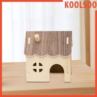[Koolsoo] Hamster Wood House Hideout Hamster Hut for Mice Dwarf Hamsters Small Pets