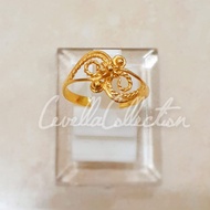 1 Gram Light Gold Batik Ring