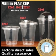 【50pcs】Plastic Cups With Lid With Cover 12oz, 16oz, 22oz Cup With Lid 95mm For Milktea Excellent