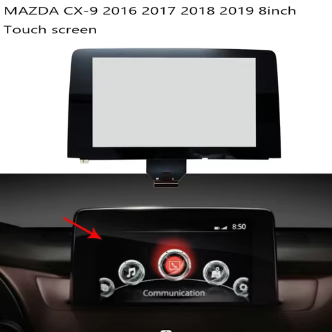 2016-2019 8" MAZDA CX-9 CX9 TK49-611J0B TK49-611JA REPLACEMENT TOUCH-SCREEN GLASS Digitizer RADIO DI