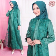 Baju Gamis Muslim Terbaru 2021 Model Pesta Wanita Kekinian Bahan Syari