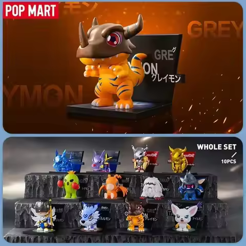 POP MART Digimon Adventure Fridge Magnet Series Mystery Box Genuine Blind Box Guess Toys Bag Ornamen