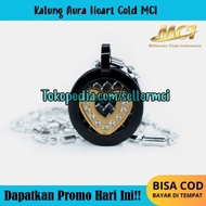 Kalung Kesehatan Aura Heart Gold Black MCI Asli - Kalung MCI Original