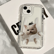 Good case 🔥ส่งจากไทยใน24ชม.🔥Compatible For iPhone 11 14 13 12 Pro Max 7 8 6 6S Plus XR X XS MAX Funny Cartoon Cat Dog Airbag Shockproof Soft TPU Silicon Clear Couples Phone Case