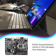 B75 ETH Miner Motherboard 12pcie Ke USB3.0+CPU G1620+Thermal