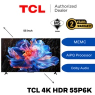 TCL 75'/65'/55' 4K QLED 75P6K/65P6K/55P6K TV Television AiPQ Processor 4K HDR TV