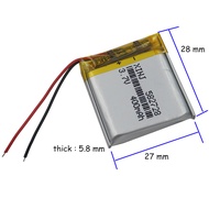 【Prime deal】 10pcs 3.7v 400 Mah 1.48wh 582728 Polymer Li Lipo For Bluetooth Speaker Camera Watches M