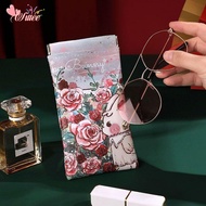 WITTEE Glasses Box, Rabbit PU Leather Glasses Bag, Fashion Cartoon Printed Storege  Eyewear Protecto