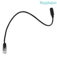 RR Lightweight 3 5mm Mobile Phone Headset to RJ9 Adapter Flexible Cable 31cm Length