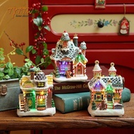 Biscuit Man Colorful Castle Desktop with Light Luminous New Year Christmas Day Atmosphere Gift Home 