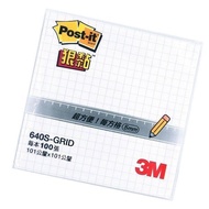 3M Sticky Checkered Note Paper White 4x4 (640S-GRID) 101 x 101mm