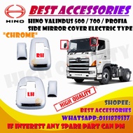 HINO VALINDUS 500 / 700 / PROFIA SIDE MIRROR CHROME COVER ELECTRIC TYPE HIGH QUALITY