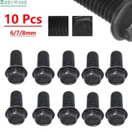 10pcs Saw Blade Screw M8 M7 M6 Left Hand Thread Hex Flange For Cutting Machine