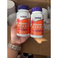 [Now] Now Foods Vitamin D3 And D3-K2 Support Strong Bones And Increase Resistance | 30-120 Tablets | Usa.