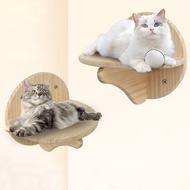 Shenggao Cat Activity Toys Handmade Solid Wood Cat Tree Wall-mounted Round Cat Tree Cat Tree Pet Wall Mount Climber Cat Entertainment Toys Cat Climbing Platform Decoration Frame