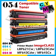 [Full Set] BLACK + CYAN + MAGENTA + YELLOW Compatible Toner Canon 054 Cartridge 054H CRG For ImageCL